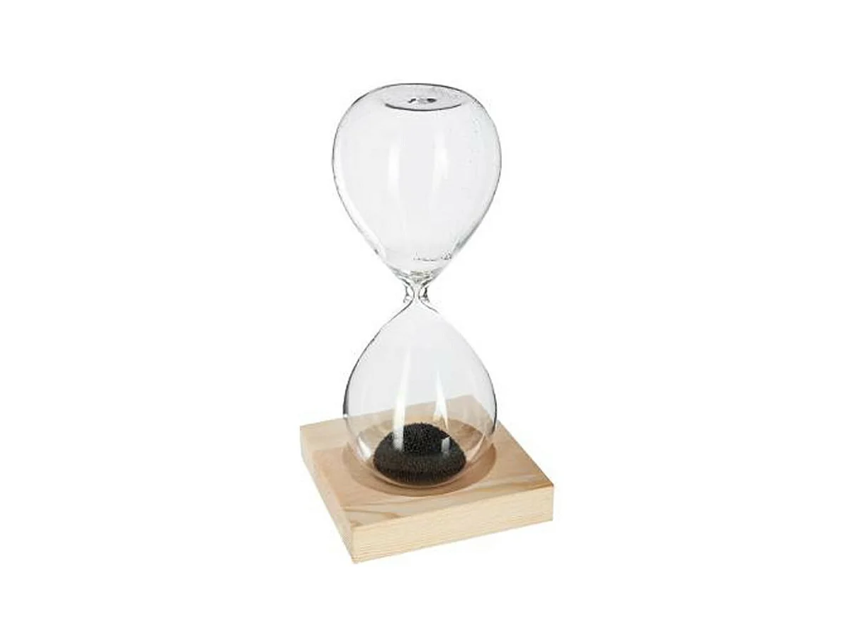 Sablier Déco "Magnétique" 15cm Noir