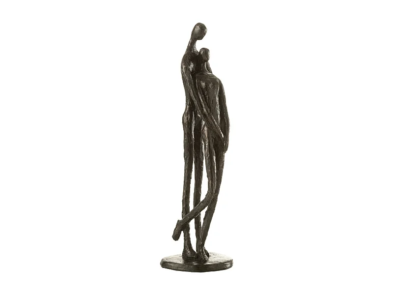 Statuette Déco "Couple Résine" 37cm Marron Foncé