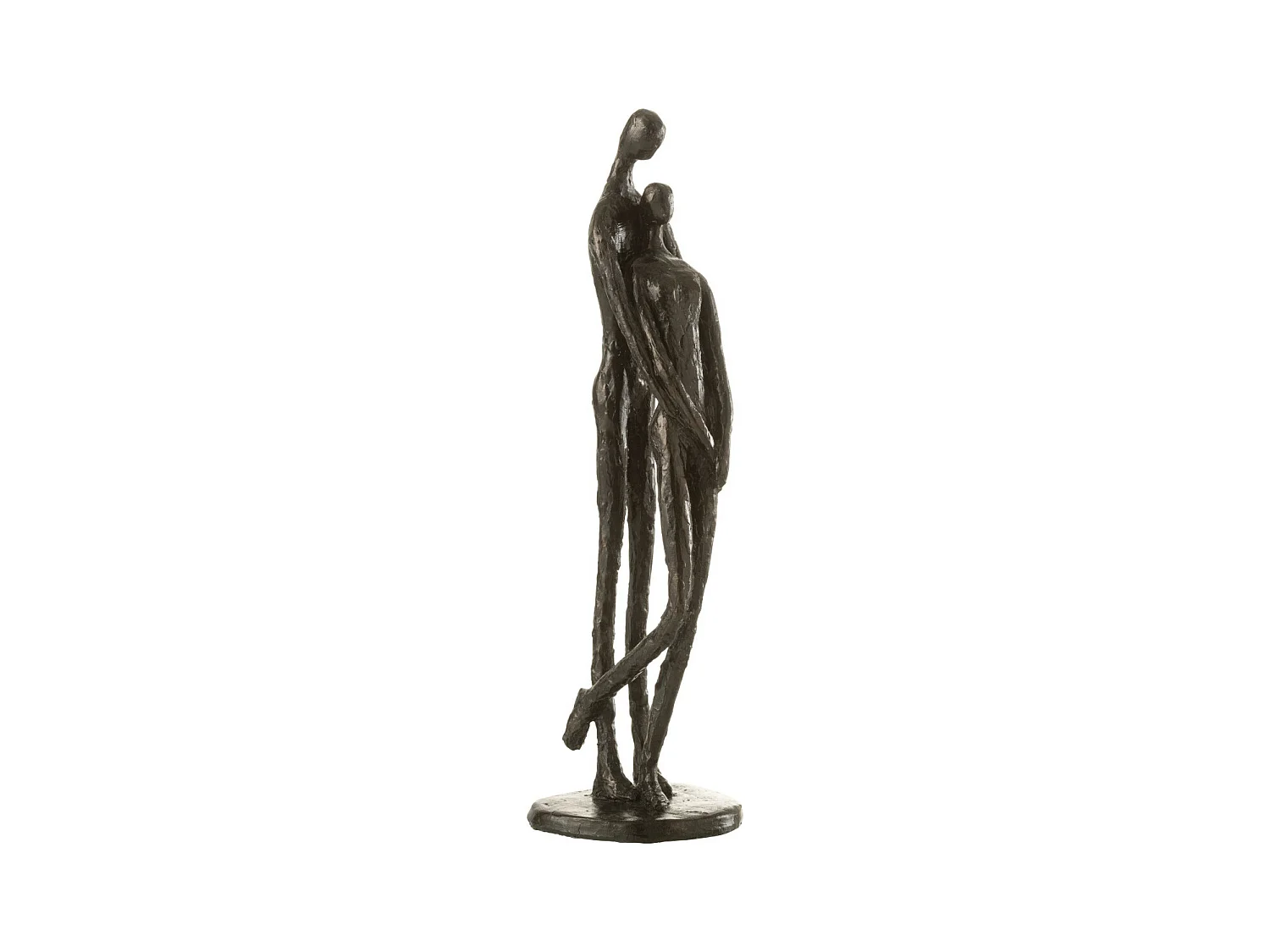 Statuette Déco "Couple Résine" 37cm Marron Foncé