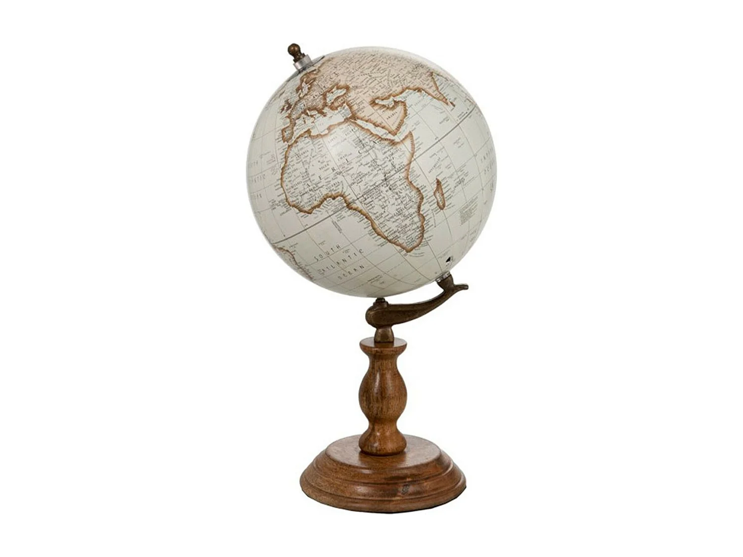 Globe Déco sur Pied "Bois" 38cm Naturel