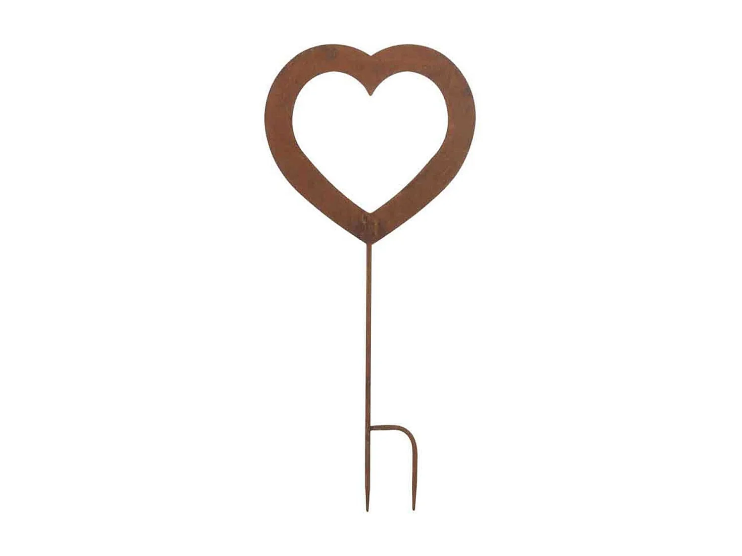 Décoration de Jardin "Cœur" 70cm Marron Rouille