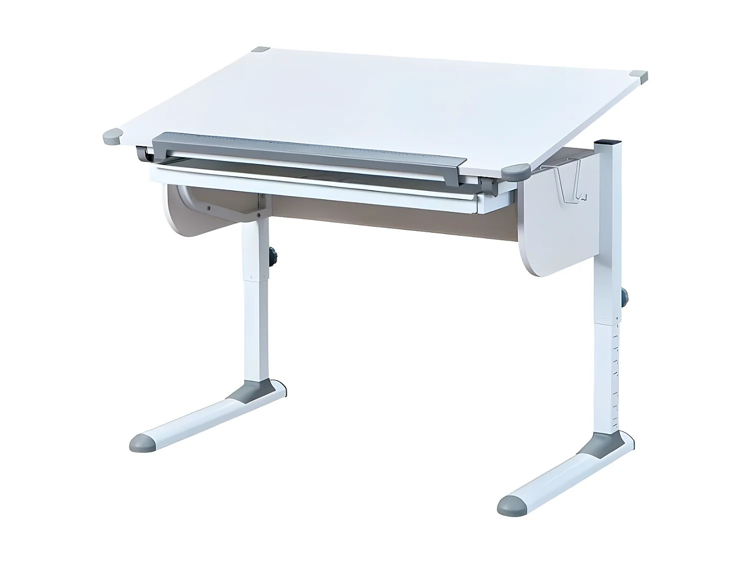 Bureau Inclinable 1 Tiroir "Evan" 110cm Blanc