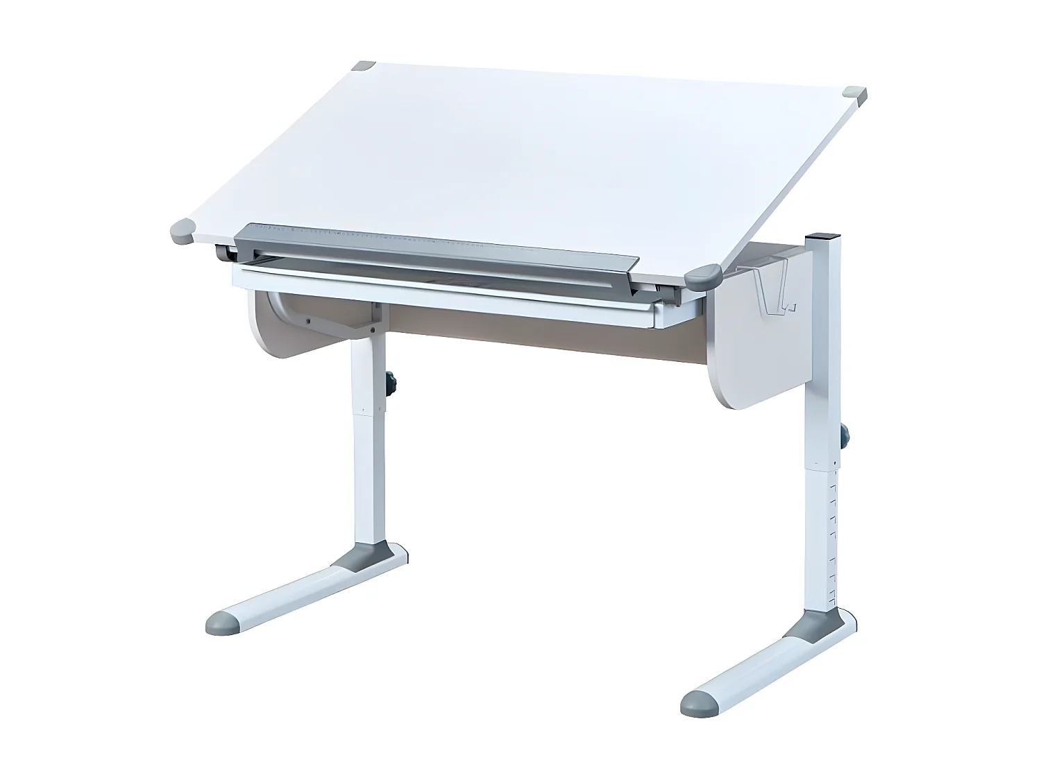 Bureau Inclinable 1 Tiroir "Evan" 110cm Blanc