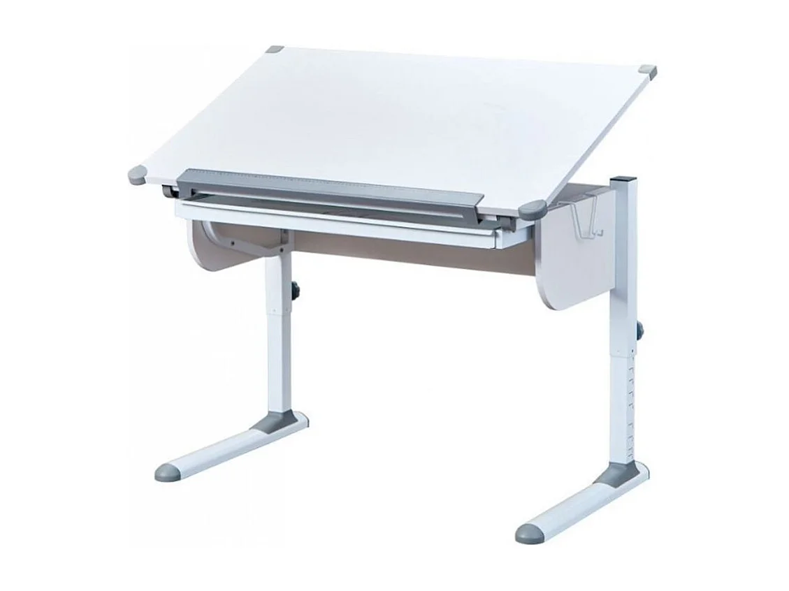 Bureau Inclinable 1 Tiroir "Evan" 110cm Blanc