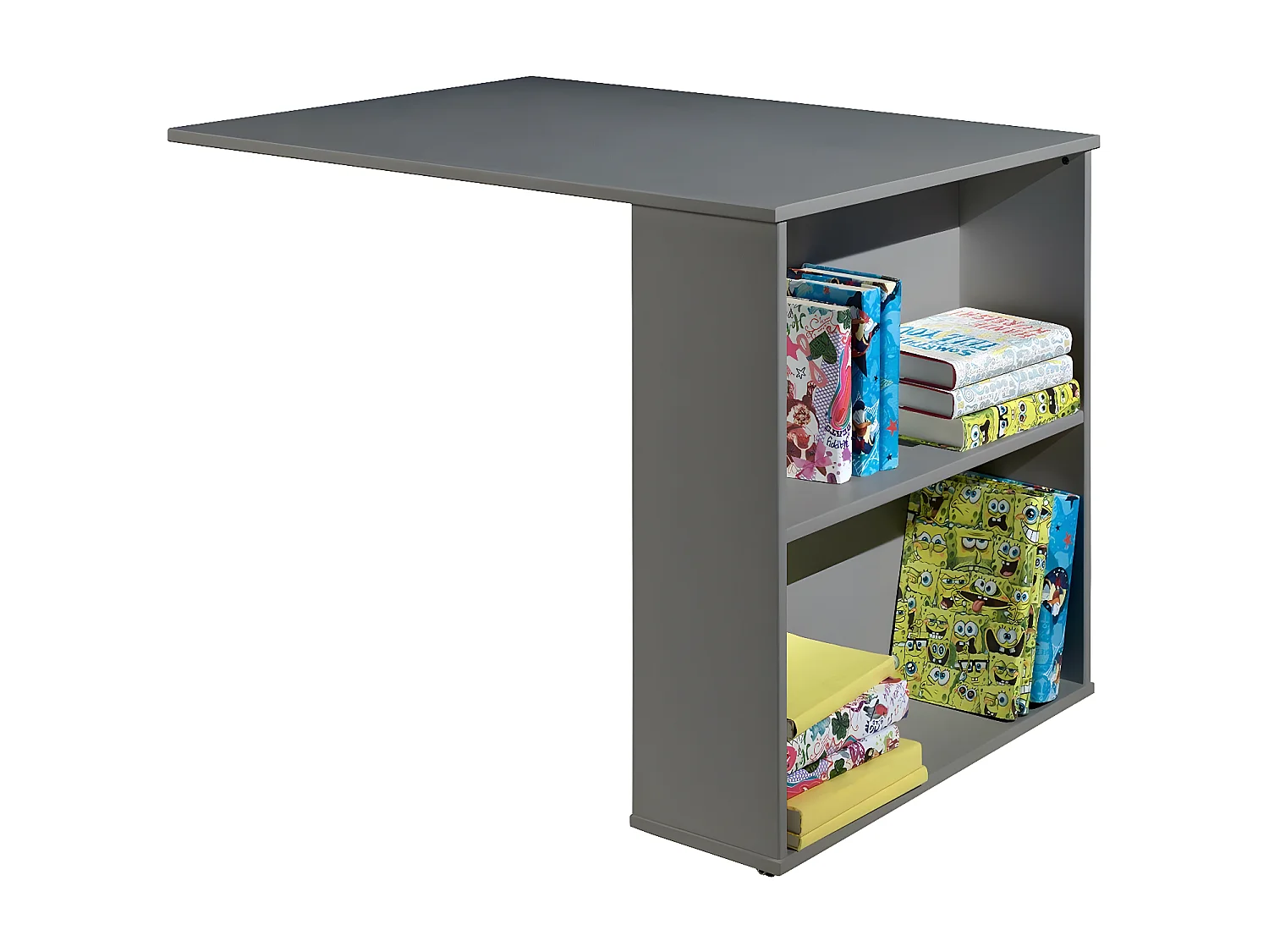 Bureau de Lit Enfant Surélevé "Pino" 94cm Gris