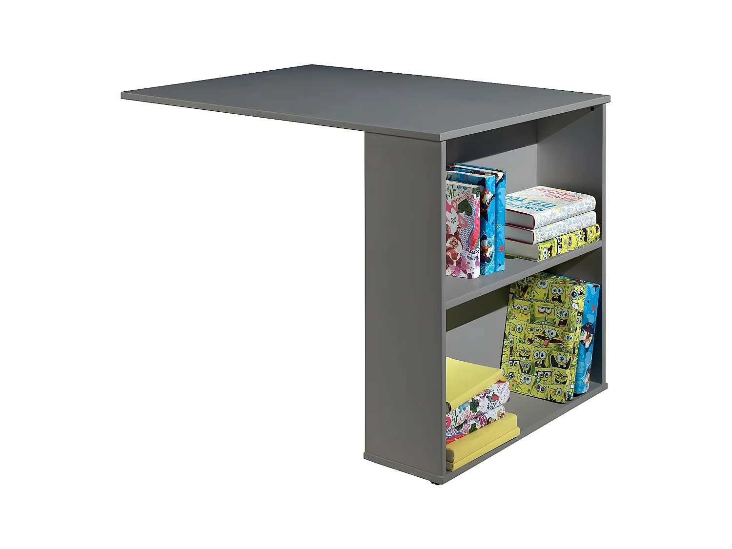 Bureau de Lit Enfant Surélevé "Pino" 94cm Gris