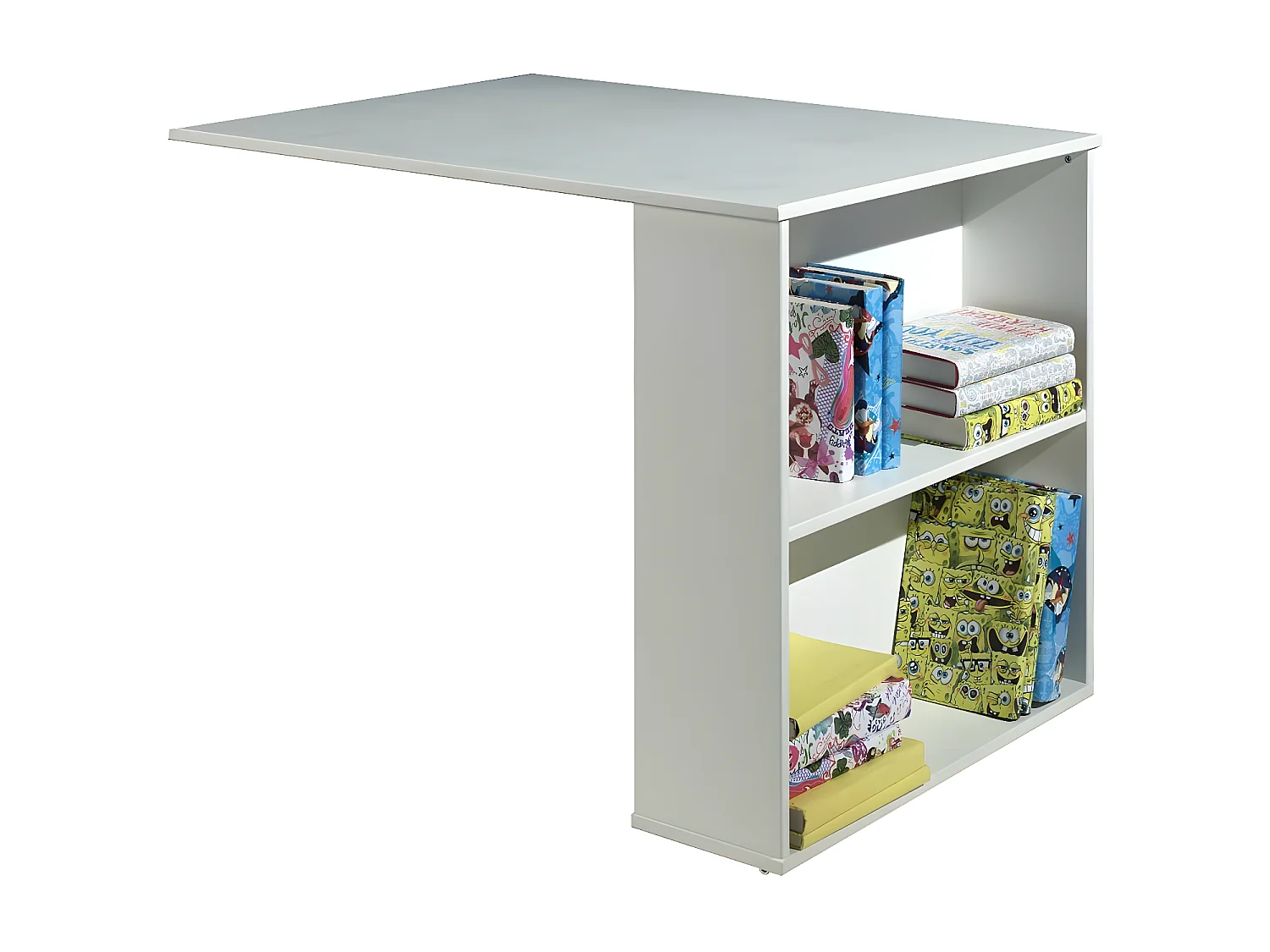 Bureau de Lit Enfant Surélevé "Pino" 94cm Blanc