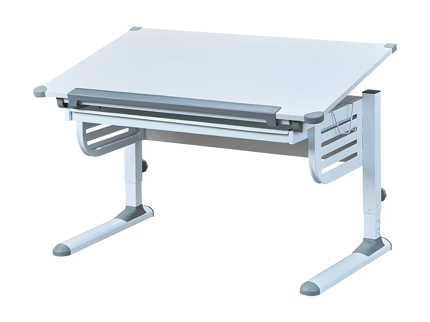 Bureau Inclinable 1 Tiroir "Ulrik" 110cm Blanc