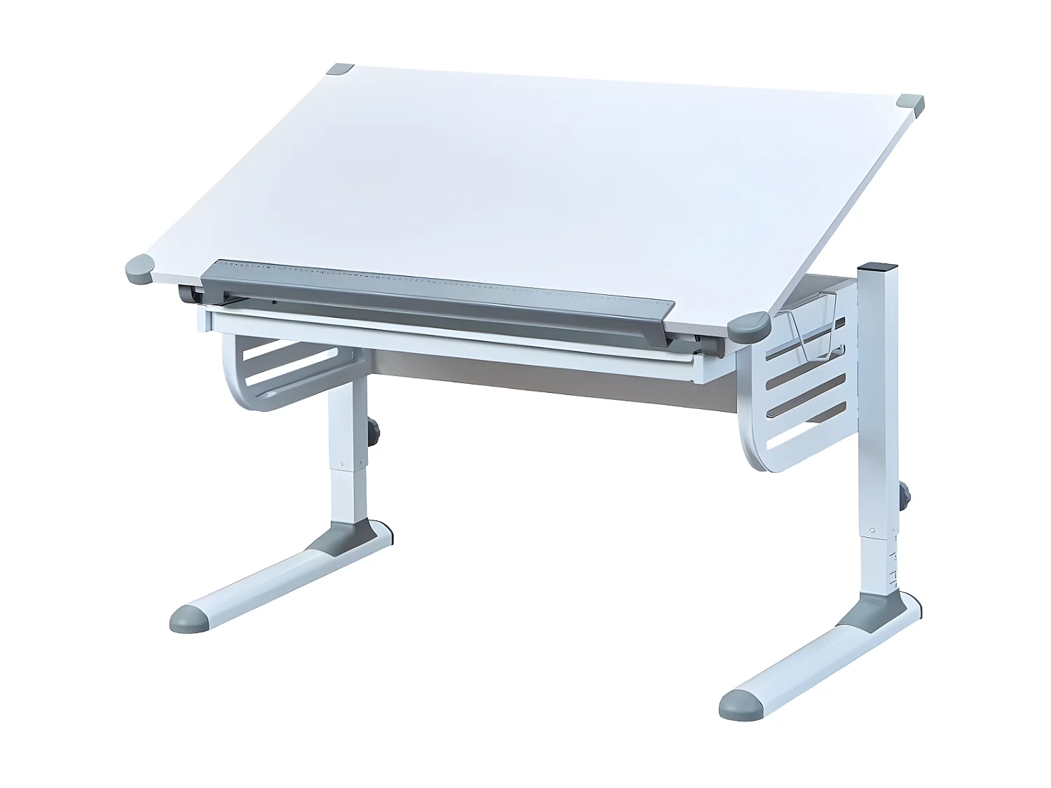 Bureau Inclinable 1 Tiroir "Ulrik" 110cm Blanc