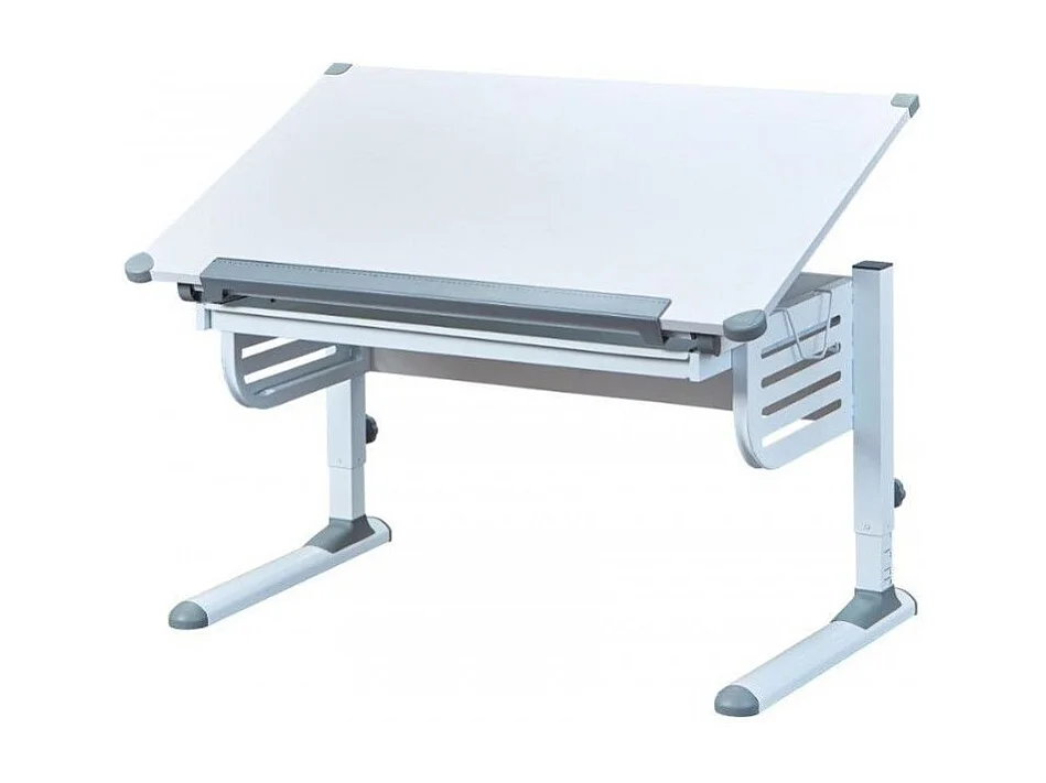 Bureau Inclinable 1 Tiroir "Ulrik" 110cm Blanc