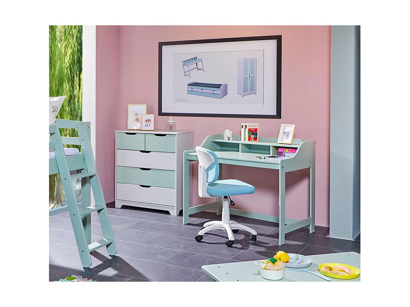 Convers dressoir chatol muntgroen.