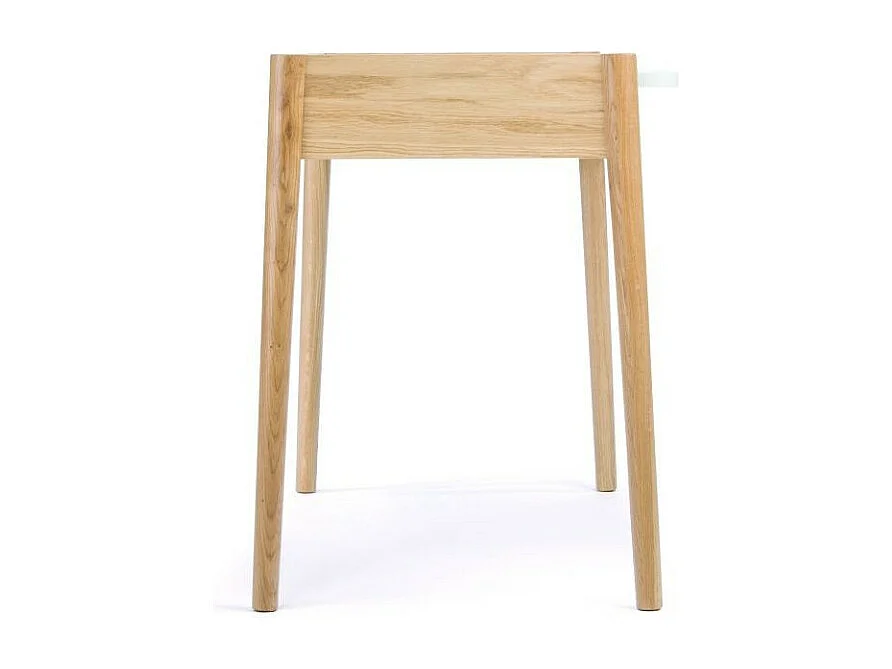 Bureau 2 Tiroirs "Feldbach" 126cm Chêne & Blanc