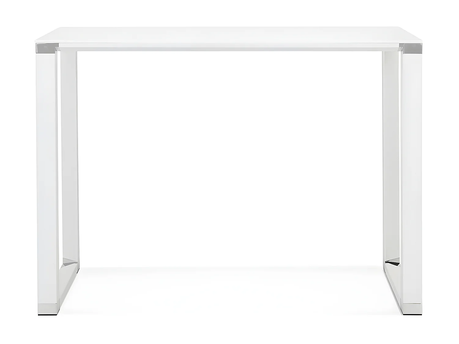 Bureau Design en Verre "Zaho" 140cm Blanc