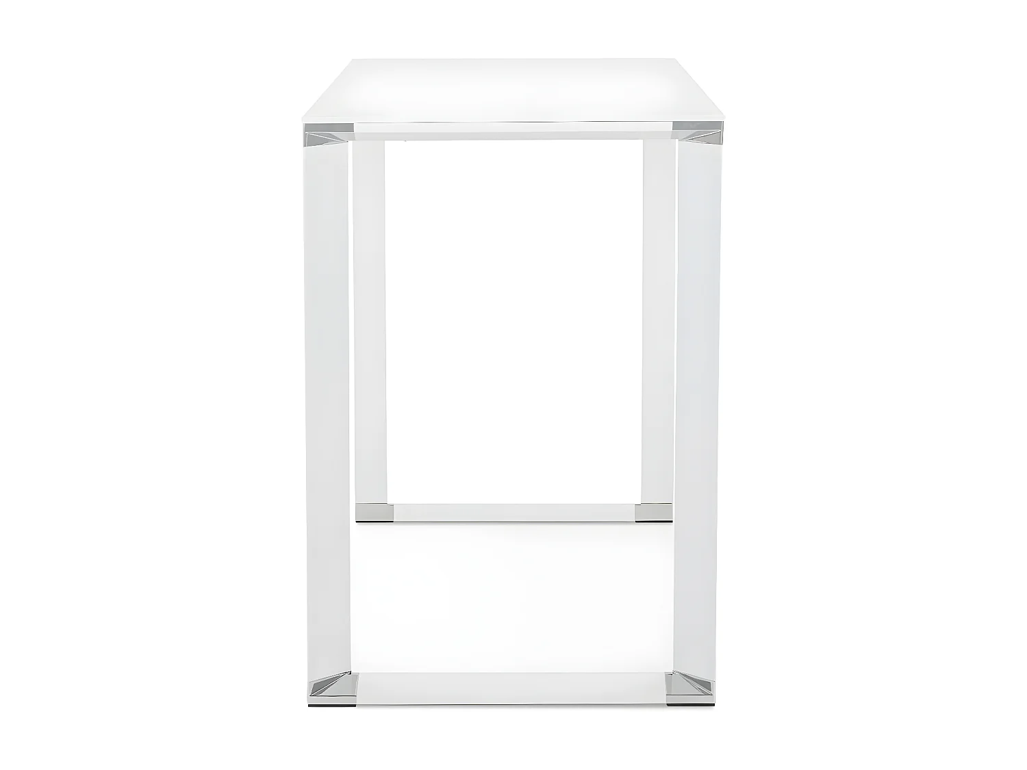 Bureau Design en Verre "Zaho" 140cm Blanc