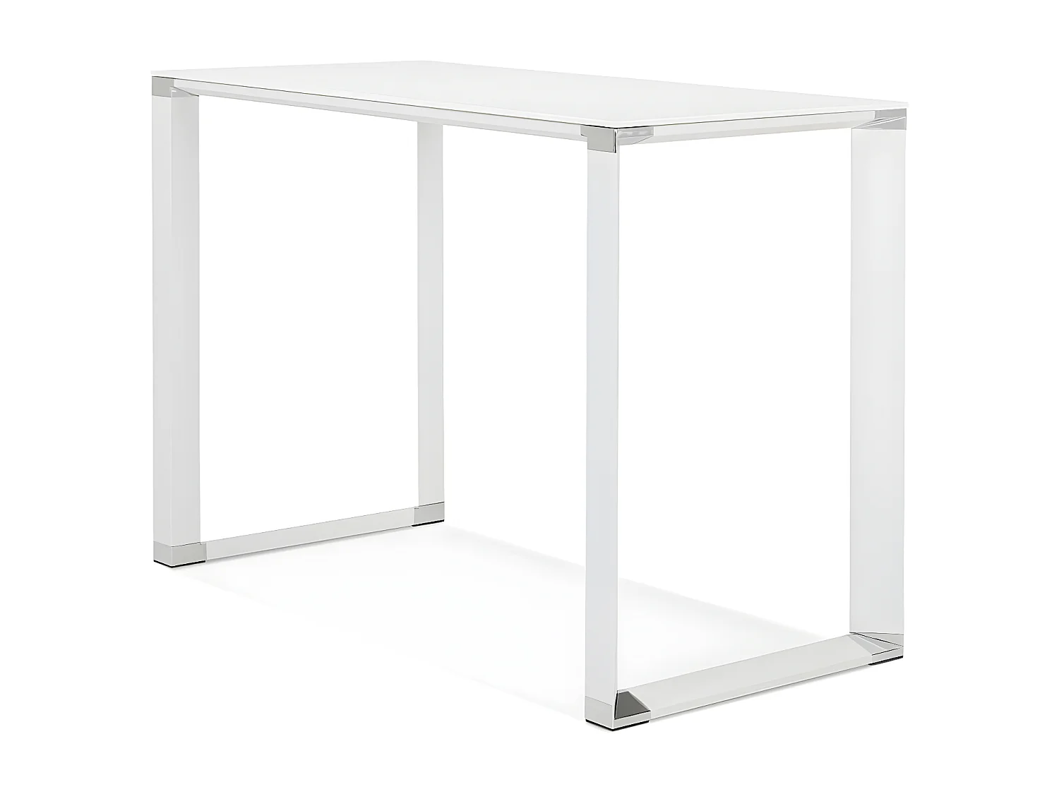 Bureau Design en Verre "Zaho" 140cm Blanc