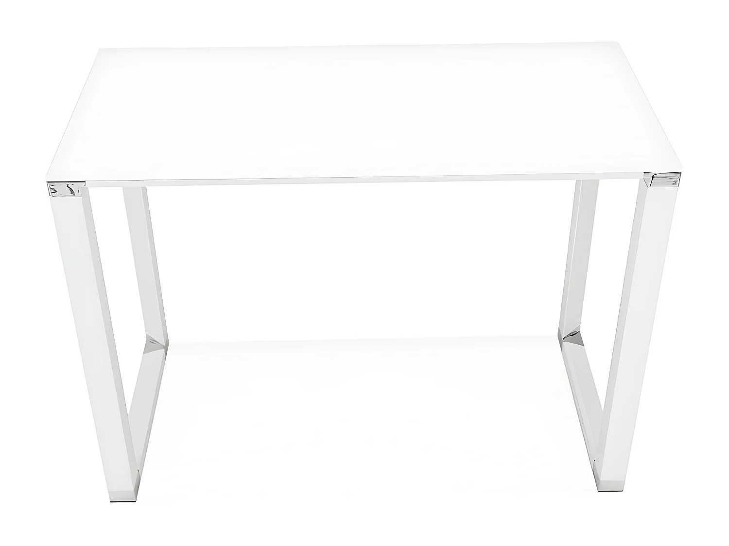 Bureau Design en Verre "Zaho" 140cm Blanc
