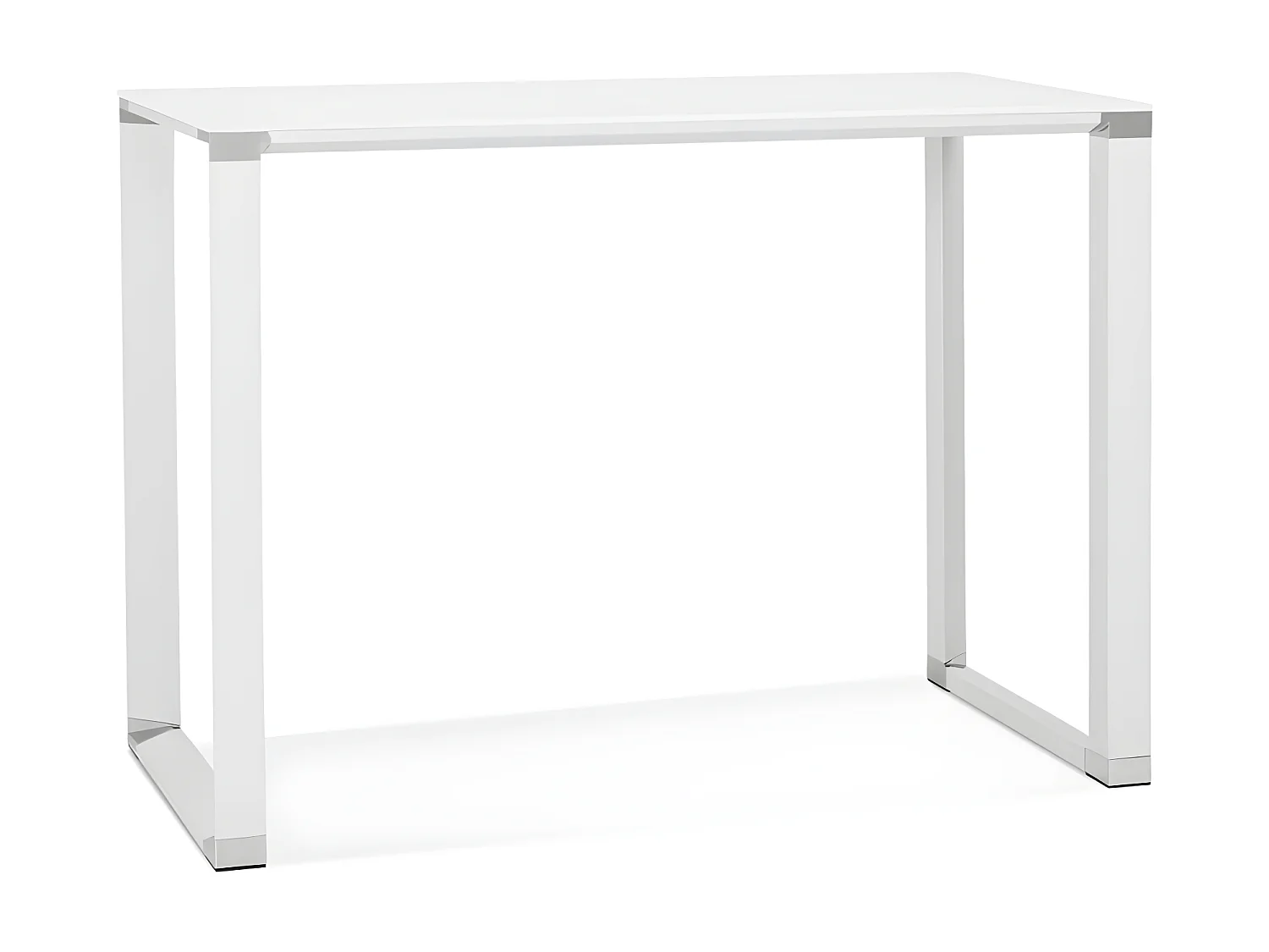 Bureau Design en Verre "Zaho" 140cm Blanc