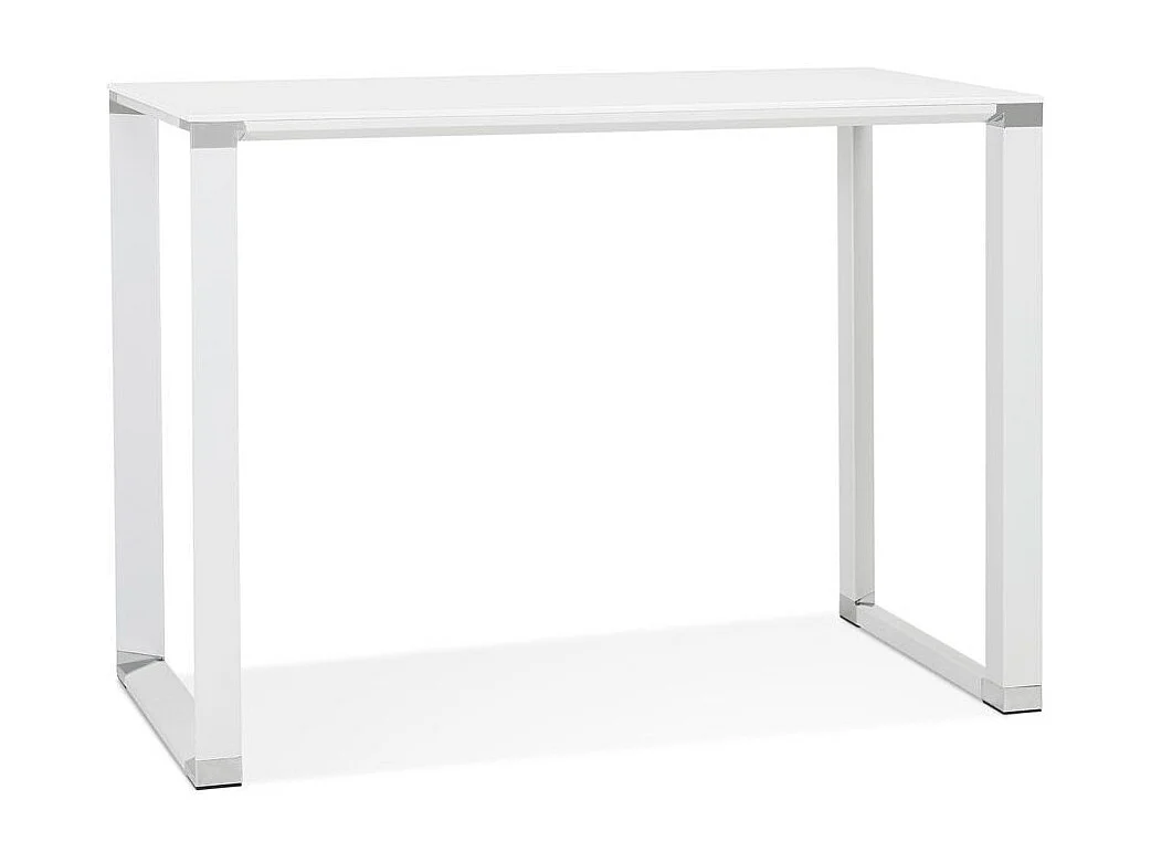 Bureau Design en Verre "Zaho" 140cm Blanc