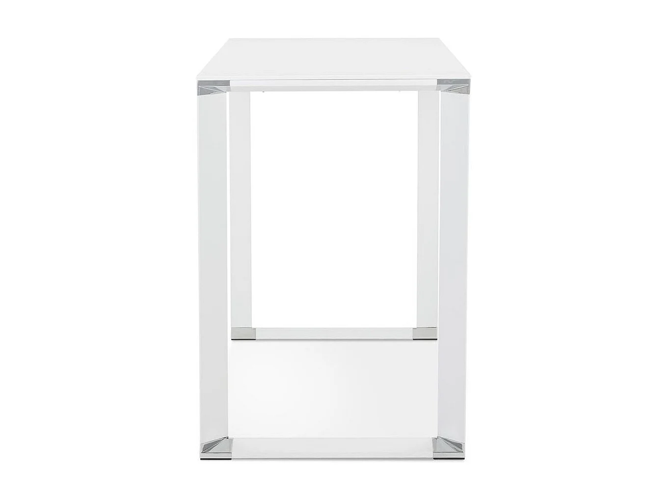 Bureau Design en Verre "Zaho" 140cm Blanc