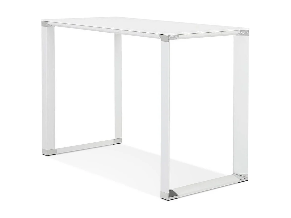 Bureau Design en Verre "Zaho" 140cm Blanc