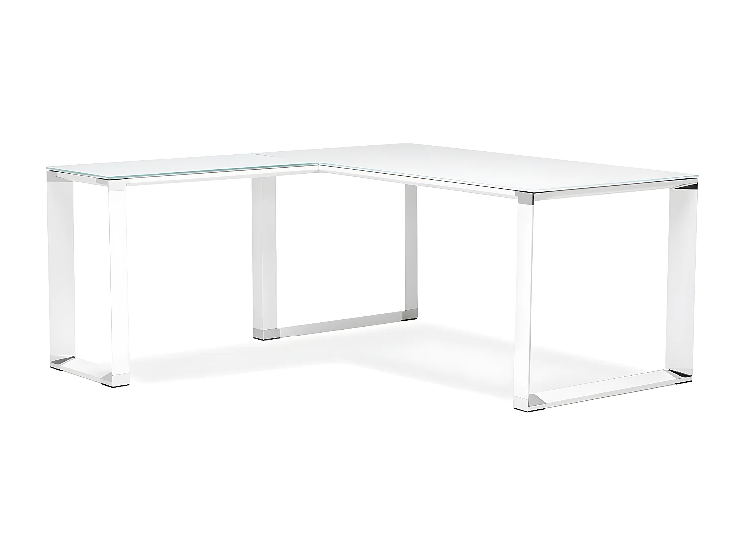 Bureau d'Angle Design "Hovik" 170cm Blanc