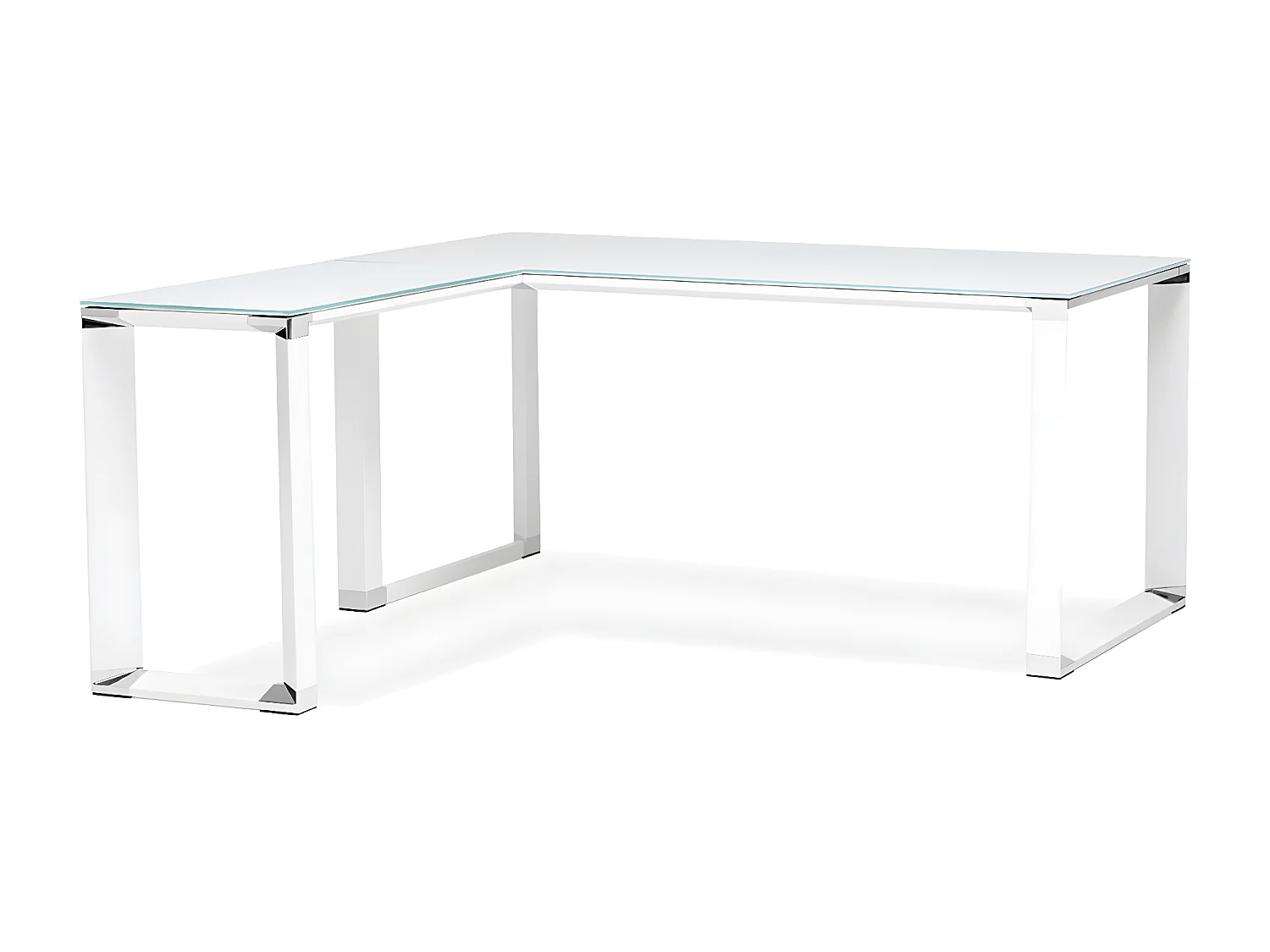 Bureau d'Angle Design "Hovik" 170cm Blanc