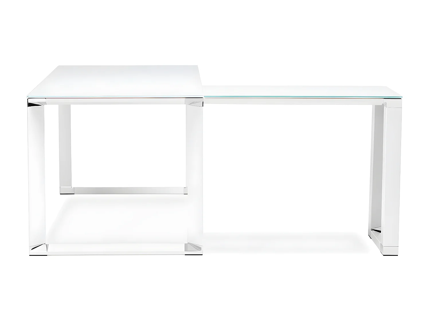 Bureau d'Angle Design "Hovik" 170cm Blanc