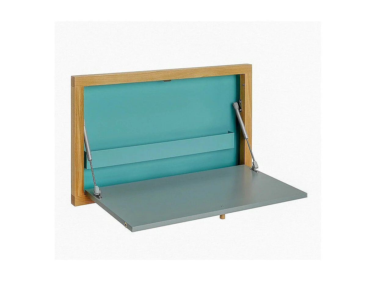 Bureau Mural Design "Brenta" 74cm Bleu