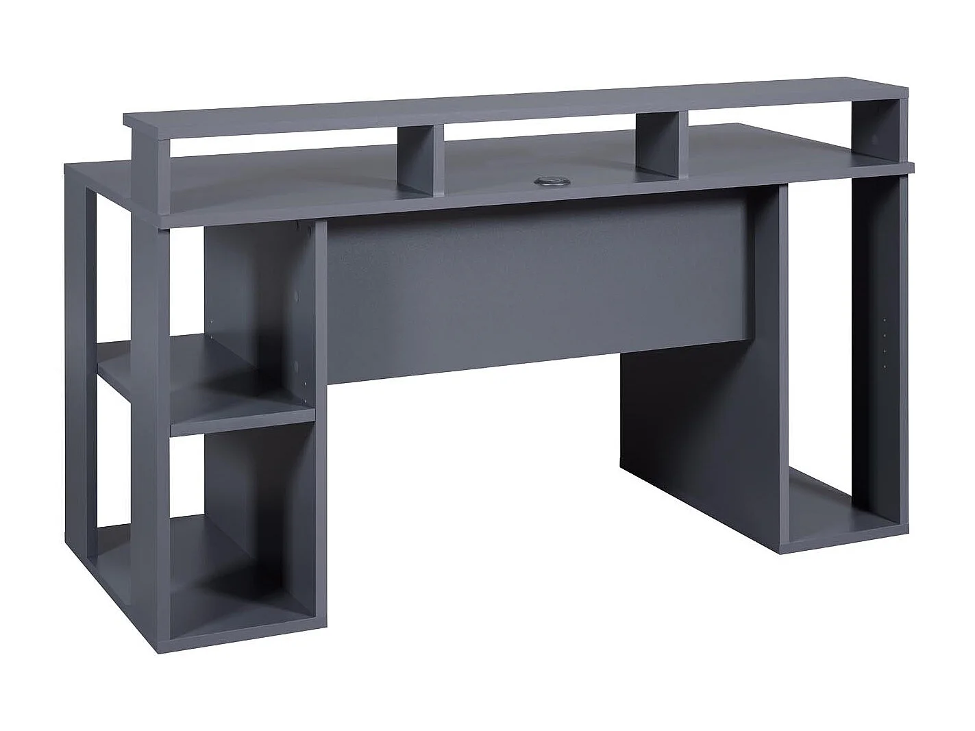 MatchPoint Schreibtisch gaming, mit Ablagen grau.