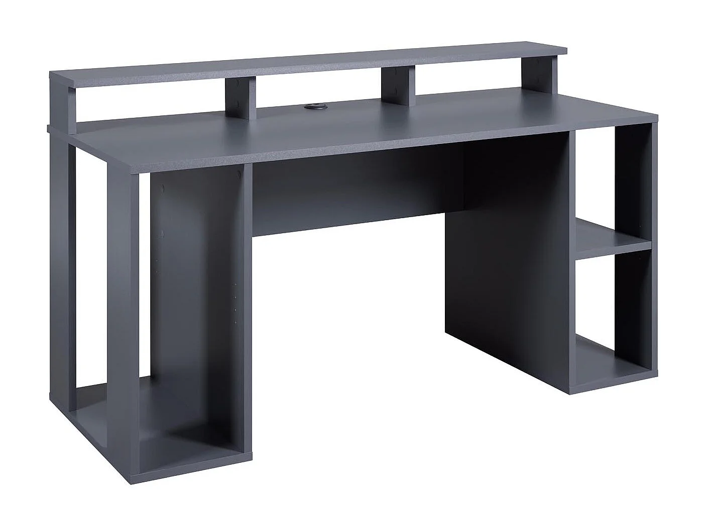 MatchPoint Schreibtisch gaming, mit Ablagen grau.