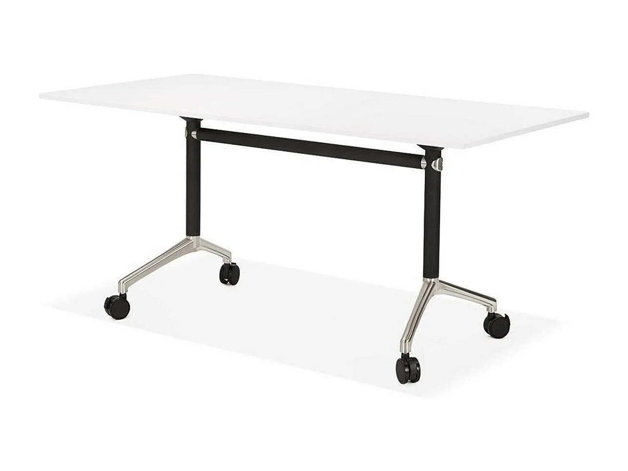 Bureau Pliable à Roulettes "Lexon" 160cm Blanc