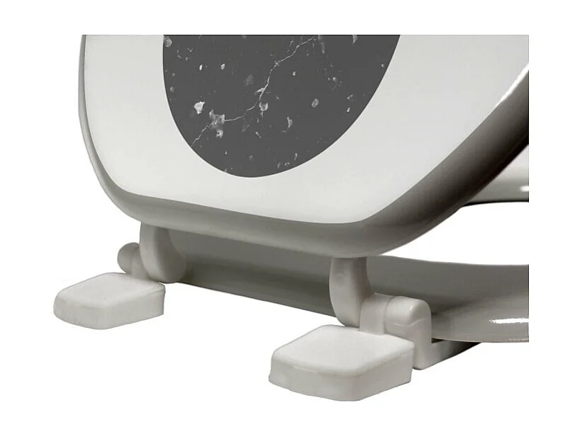 Abattant WC Imprimé "Geomarbre" 47cm Bleu