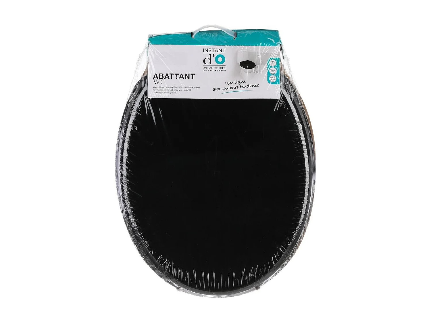 Abattant WC en Bois "Bathroom" 45cm Noir