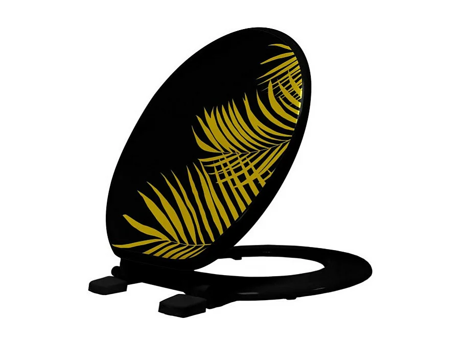 Abattant WC Imprimé "Orbella" 47cm Noir