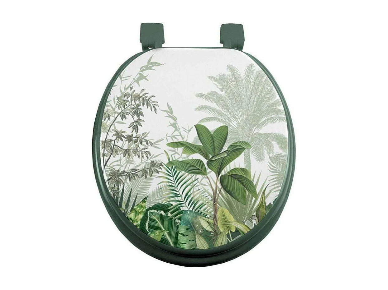 Abattant WC Imprimé "Vagabonde" 47cm Kaki