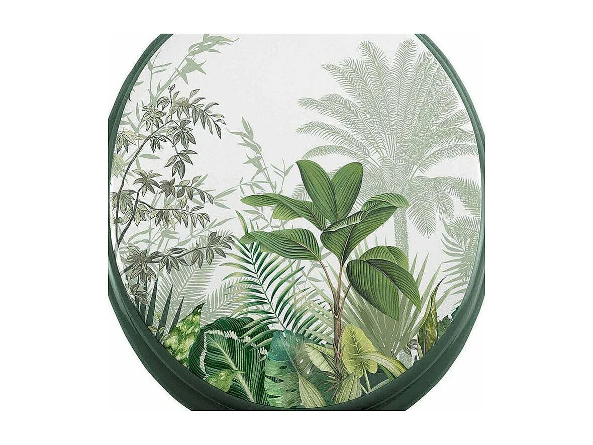 Abattant WC Imprimé "Vagabonde" 47cm Kaki