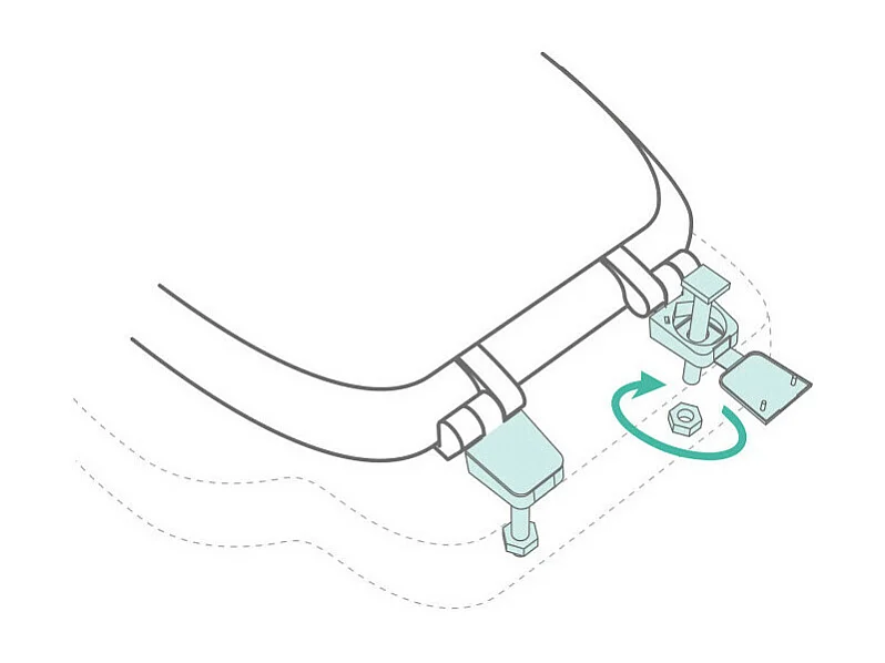 Abattant WC Imprimé "Vagabonde" 47cm Kaki