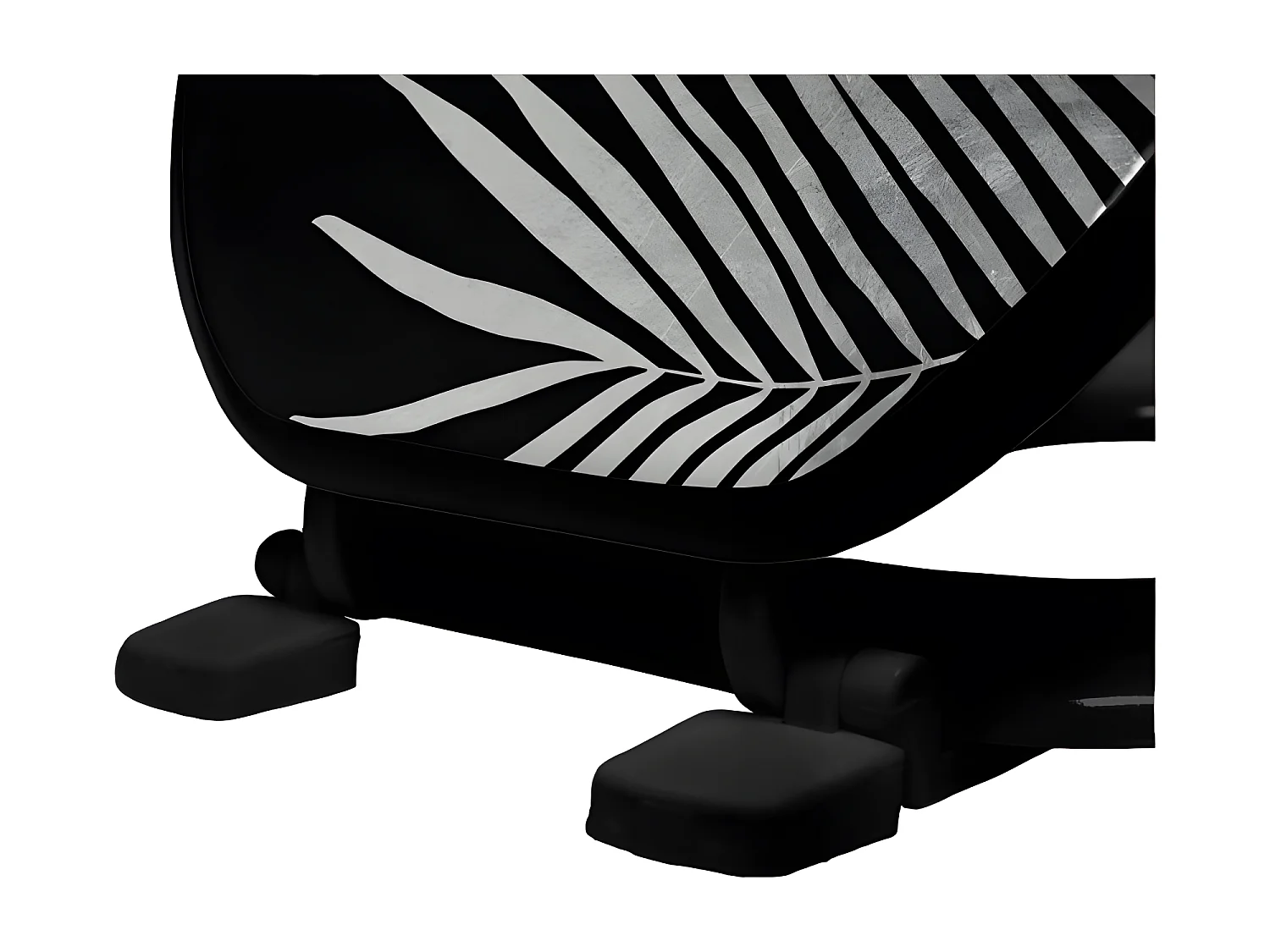 Abattant WC Imprimé "Orbella" 47cm Noir & Argent