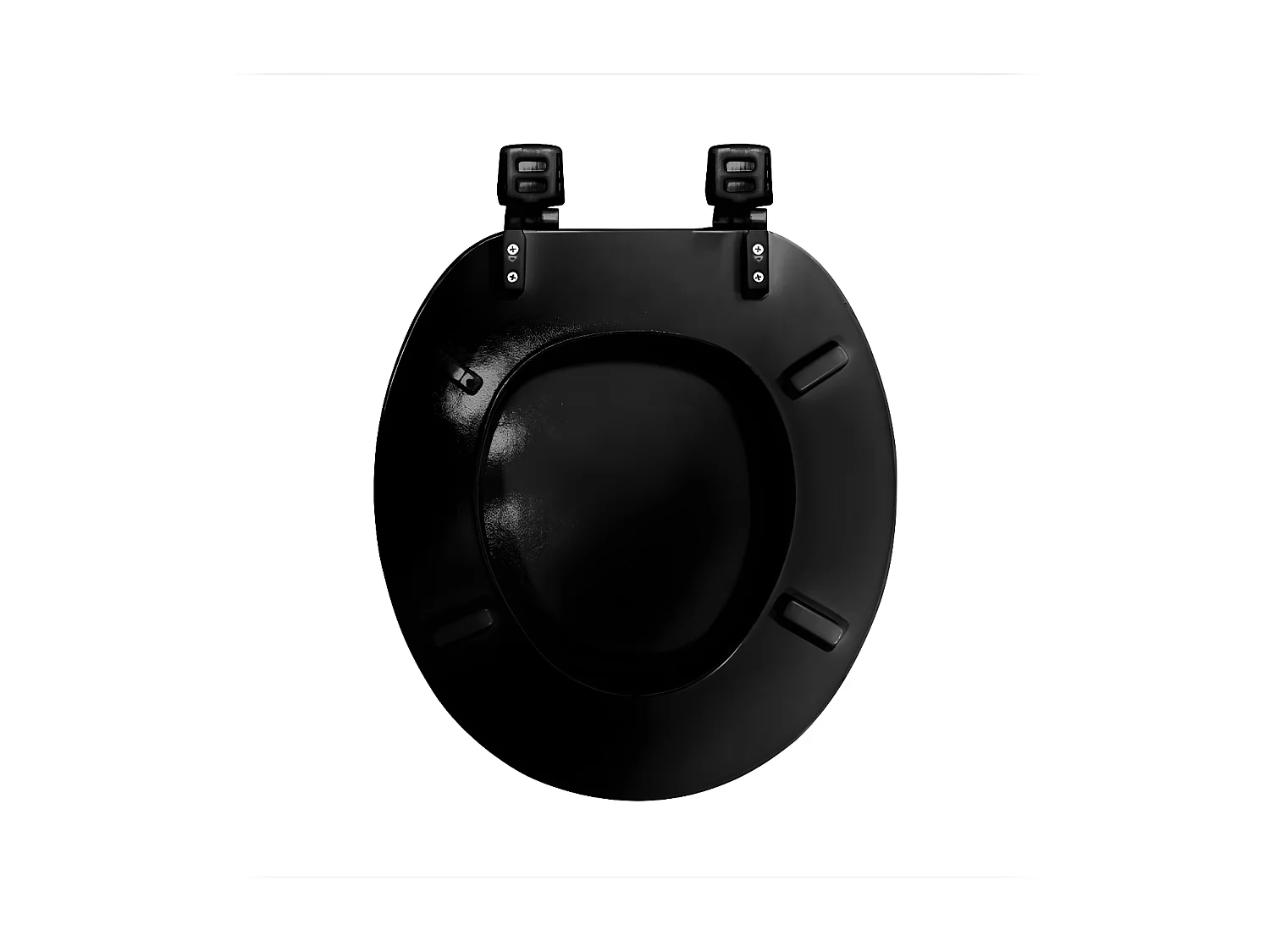 Abattant WC Imprimé "Orbella" 47cm Noir & Argent