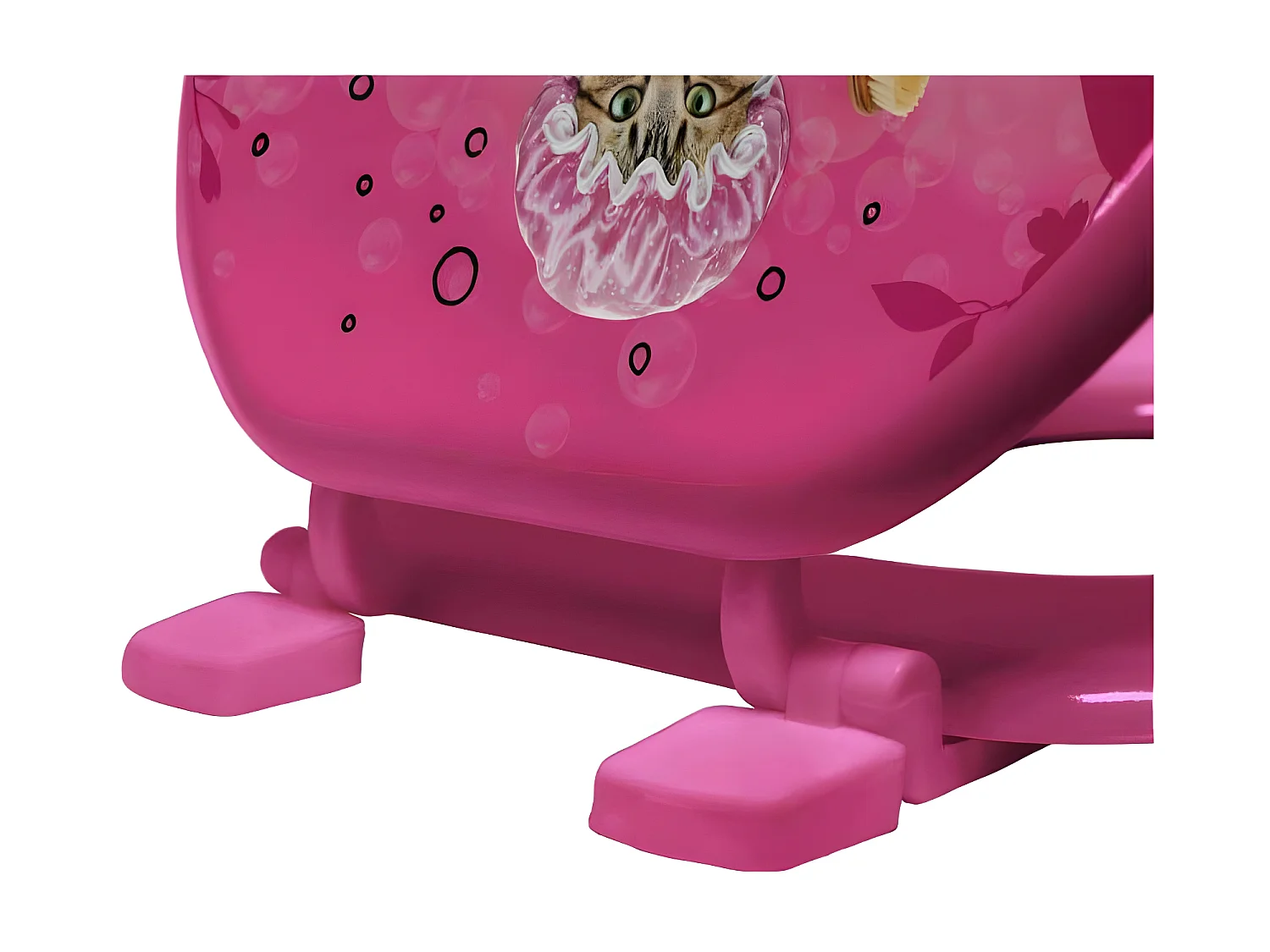 Abattant WC Imprimé "Chatibulle" 47cm Rose