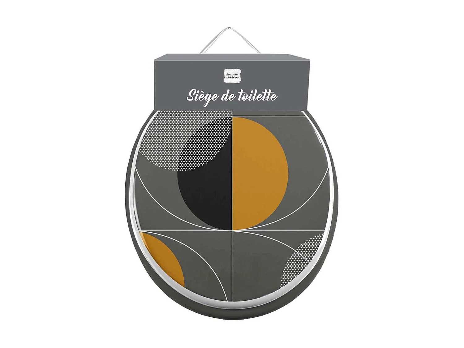 Abattant WC Imprimé "Color Pop" 47cm Gris