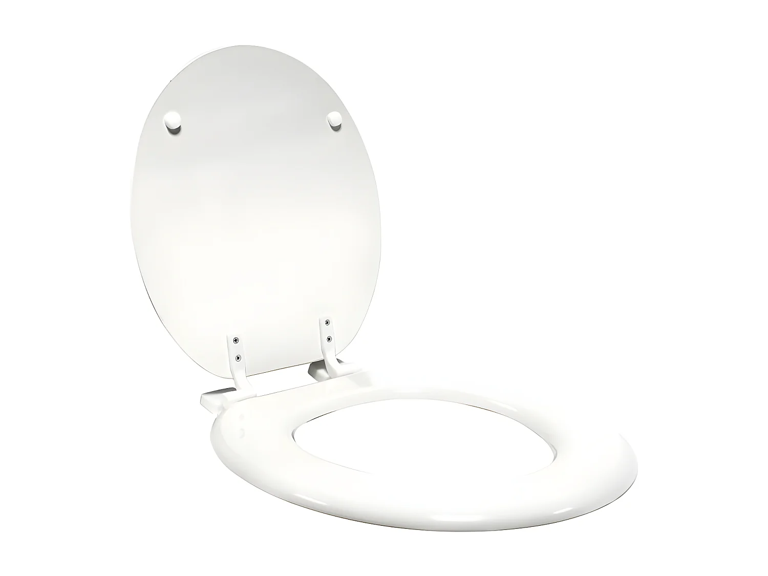 Abattant WC Imprimé "Orbella" 47cm Blanc & Argent