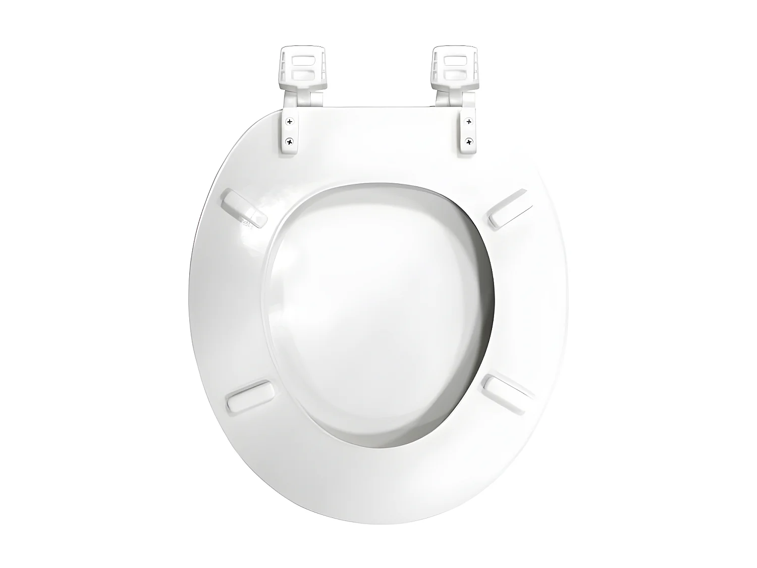 Abattant WC Imprimé "Orbella" 47cm Blanc & Argent