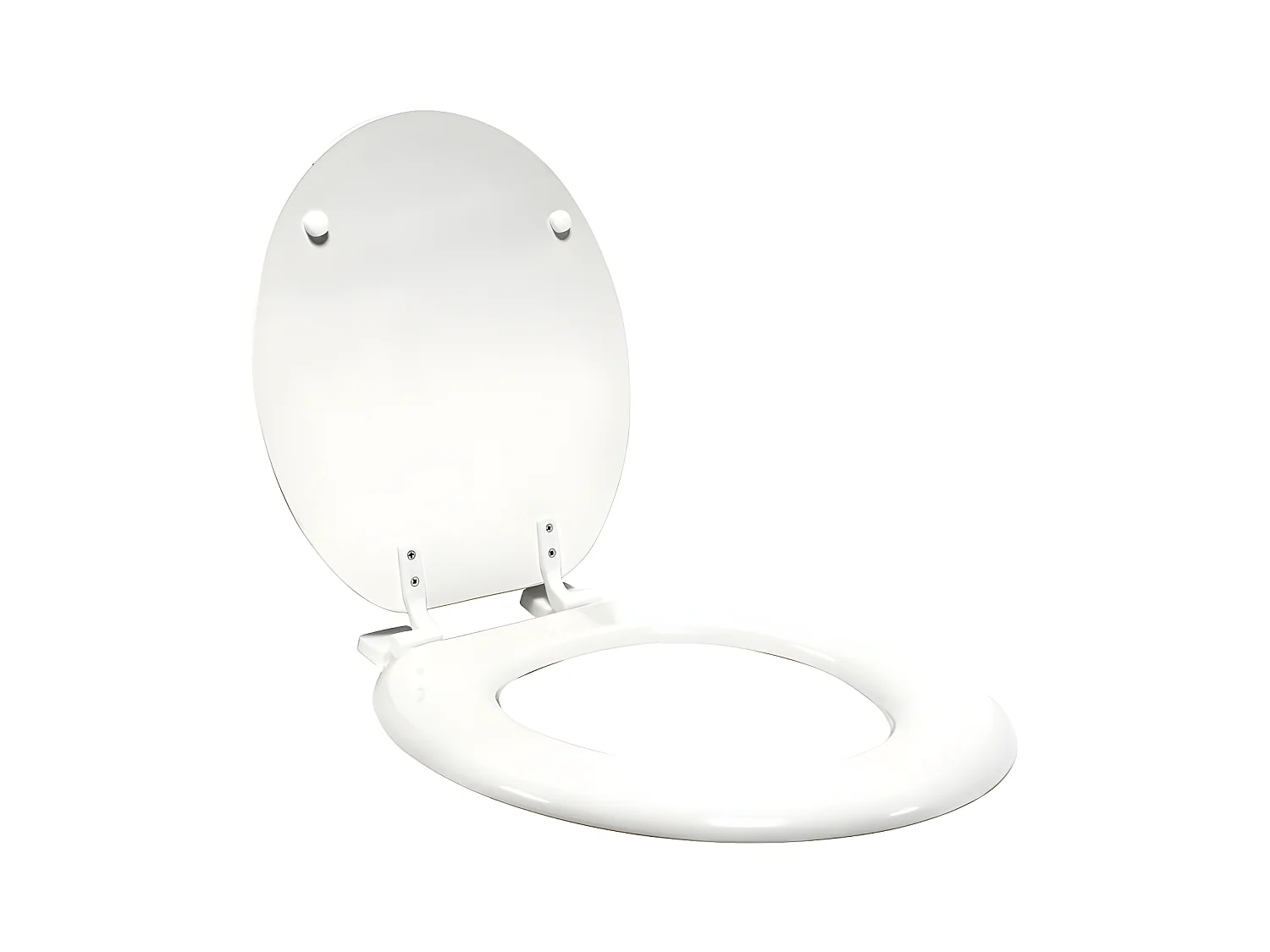 Abattant WC Imprimé "Orbella" 47cm Blanc & Argent