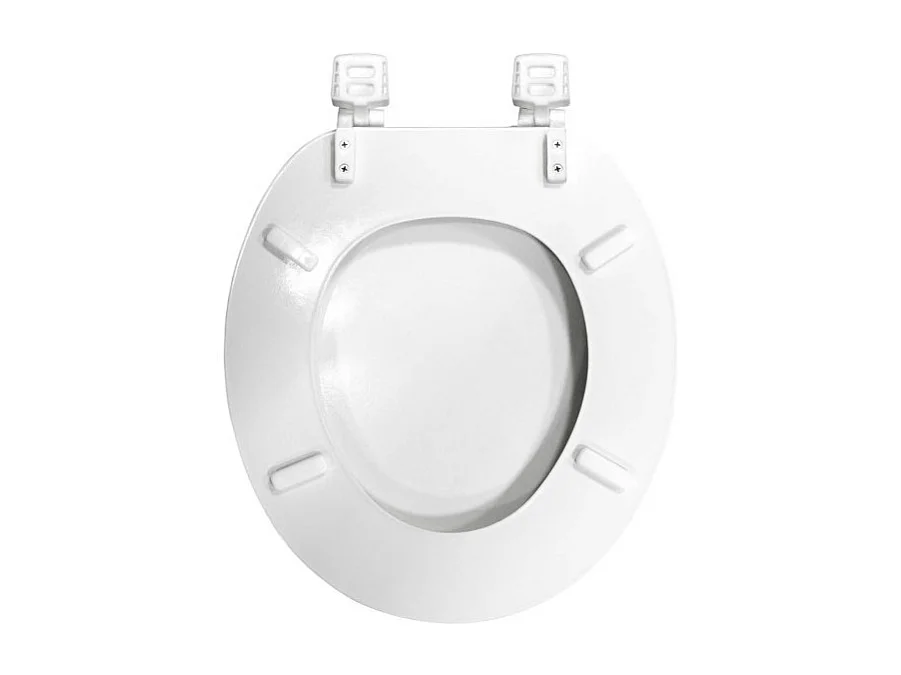 Abattant WC Imprimé "Orbella" 47cm Blanc & Argent