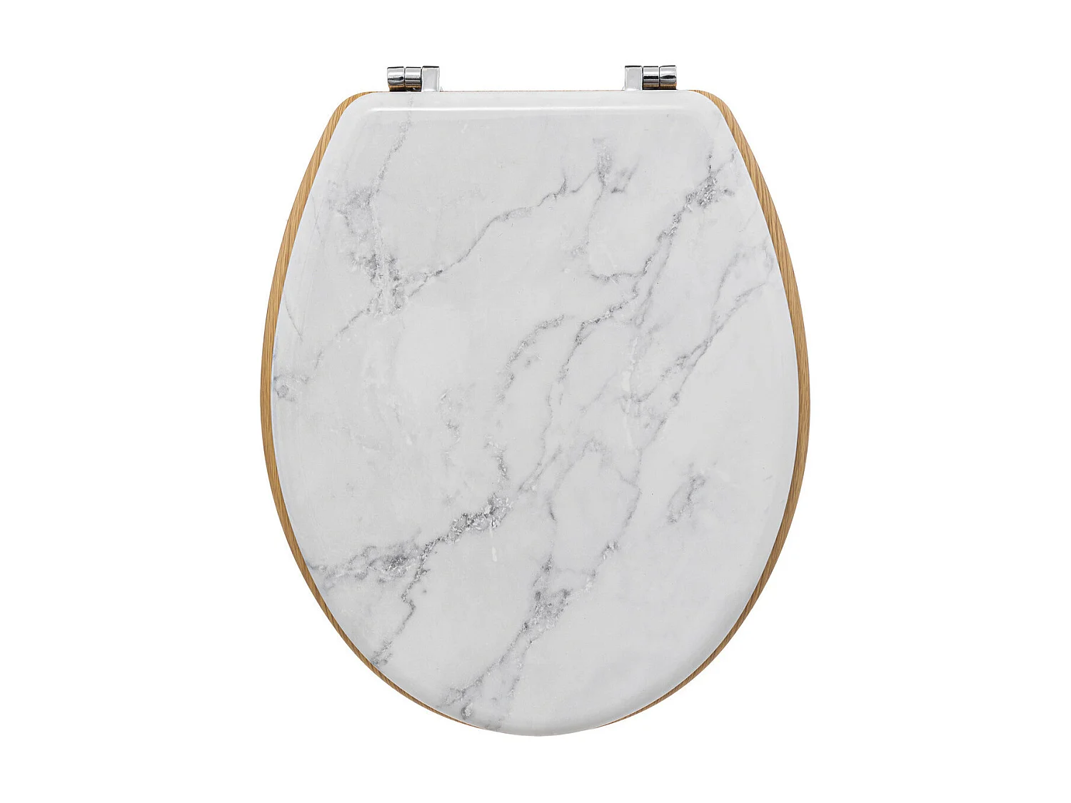 Abattant WC Imprimé Marbre "Léa" 46cm Blanc