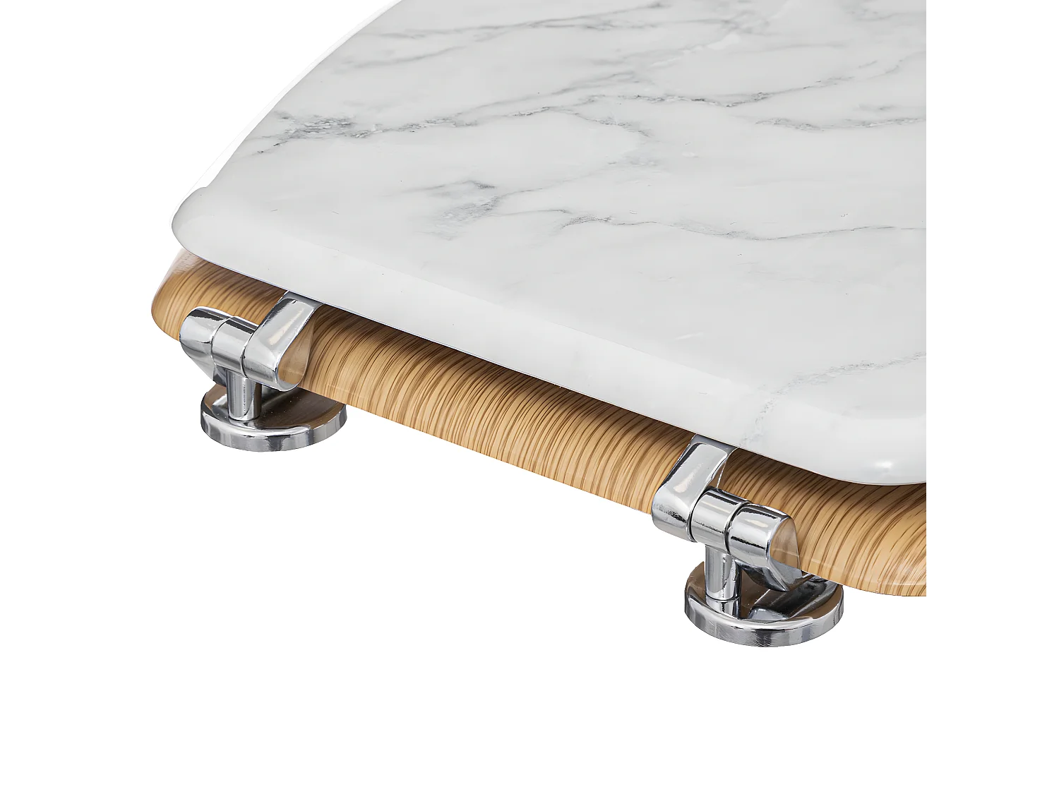 Abattant WC Imprimé Marbre "Léa" 46cm Blanc