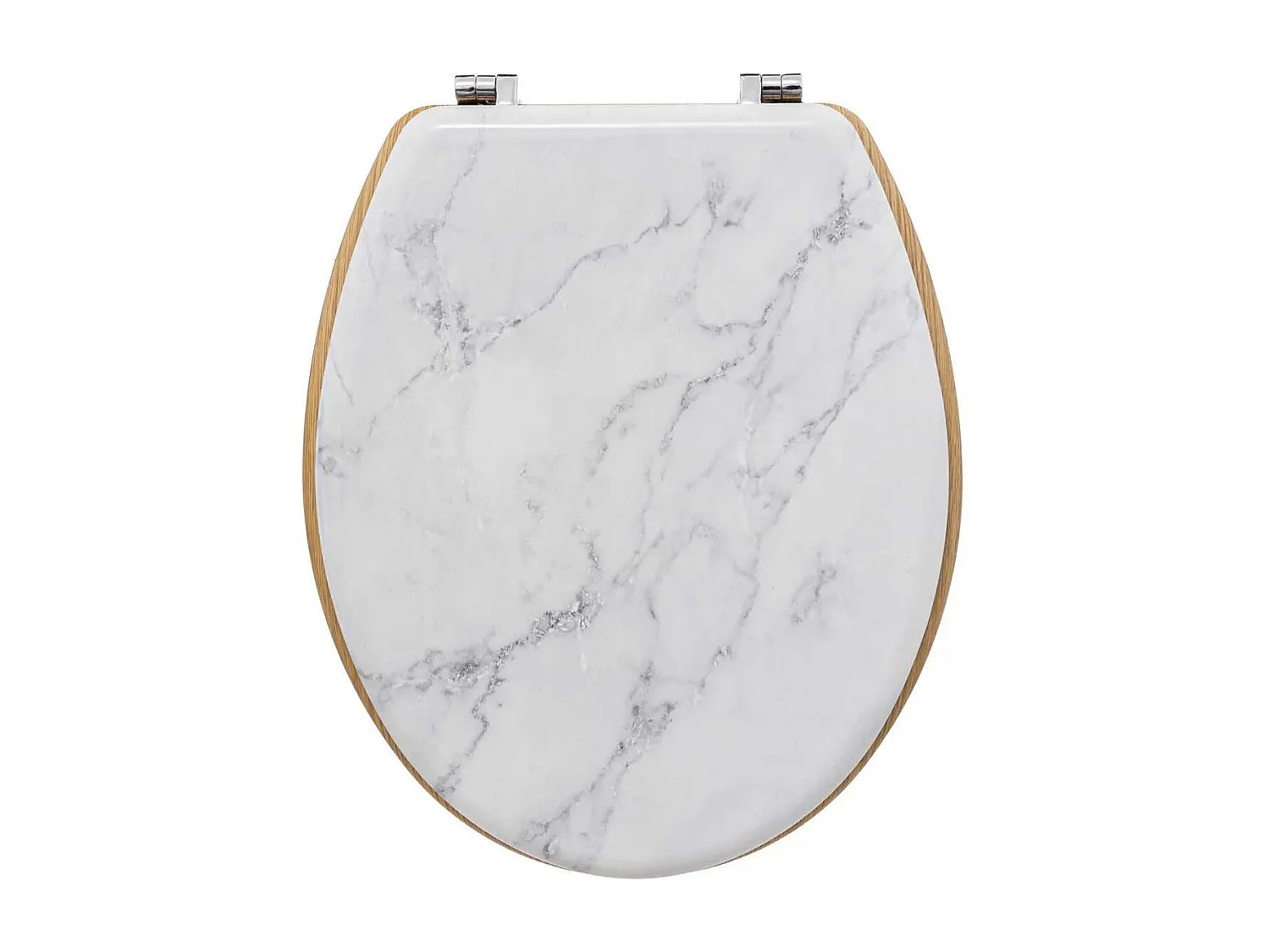 Abattant WC Imprimé Marbre "Léa" 46cm Blanc