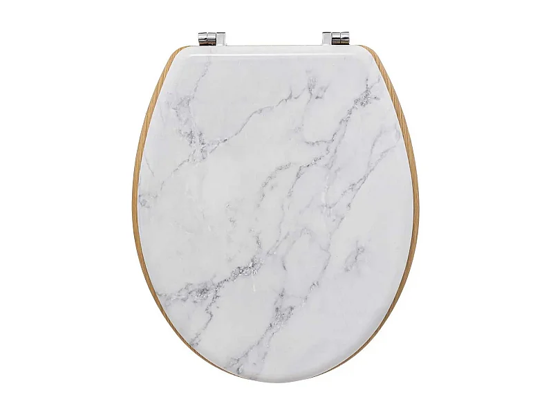 Abattant WC Imprimé Marbre "Léa" 46cm Blanc