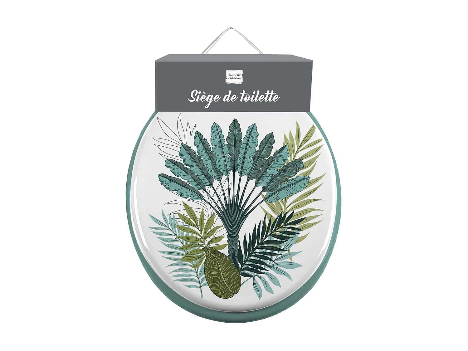 Abattant WC Imprimé "Panazio" 47cm Vert